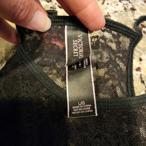 Victoria's Secret L lingerie Racerback lace see thru front w/ solid back - Picture 3 of 6